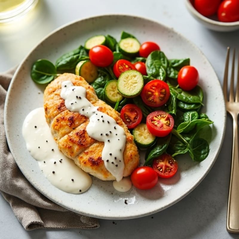 Creamy Chicken and Roasted Vegetable Bake