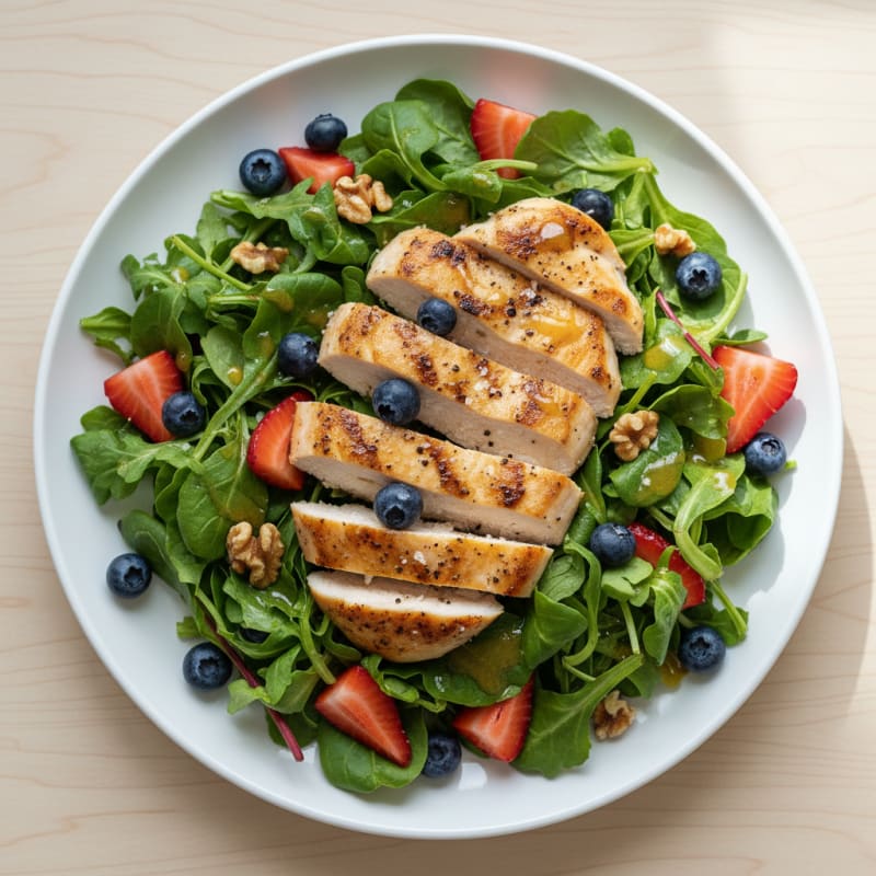 Zesty Grilled Chicken and Berry Salad