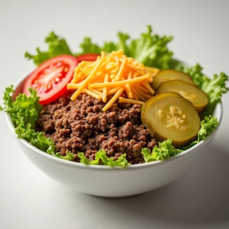 Lean Ground Beef Big Mac Style Bowl