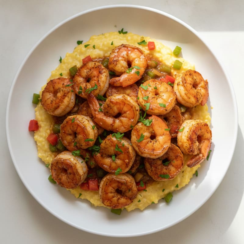 Cajun Shrimp with Creamy Grits