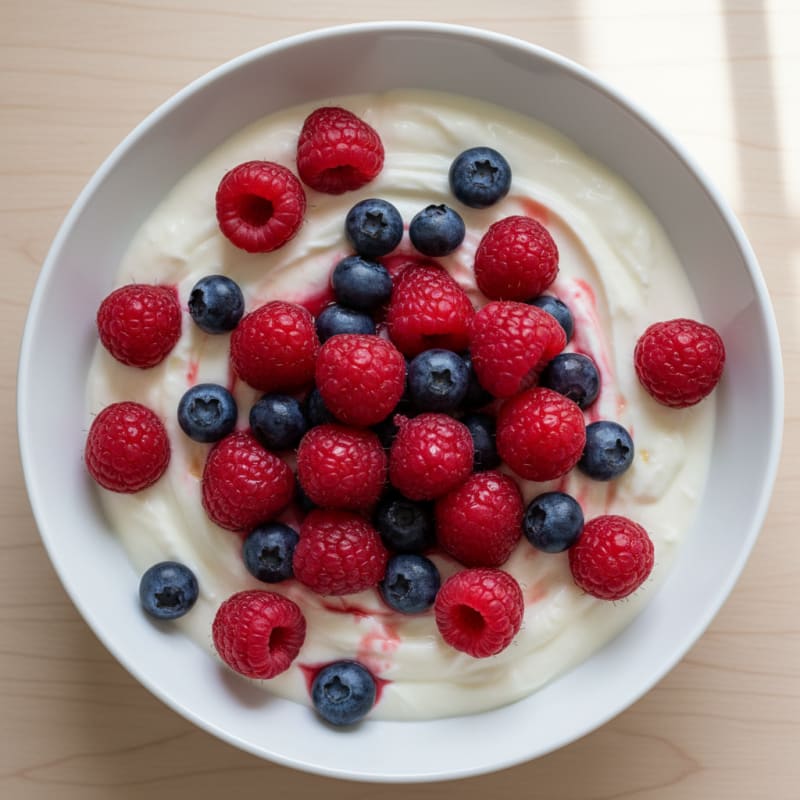 Silky Protein Yogurt with Mixed Berries