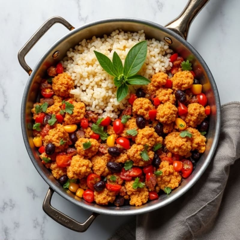 Spicy Turkey Taco Skillet with Cauliflower Rice