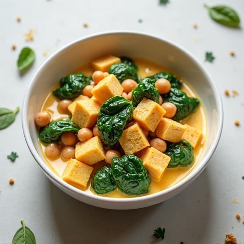 Hearty Creamy Coconut Chickpea and Spinach