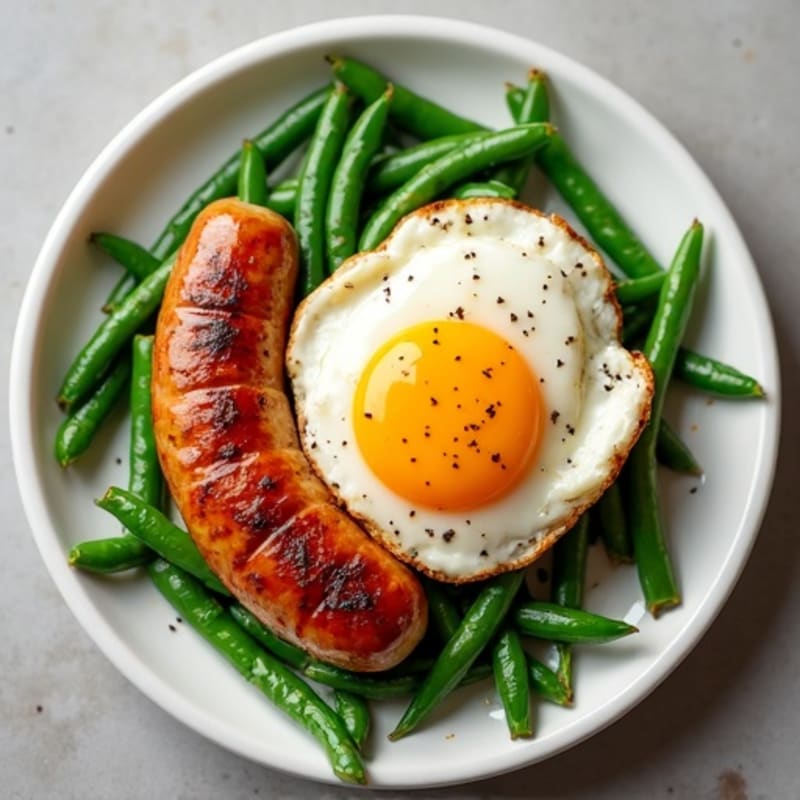 Smoky Paprika Chicken Sausage with Crispy Green Beans