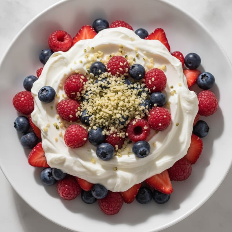 Greek Yogurt Protein Parfait with Mixed Berries
