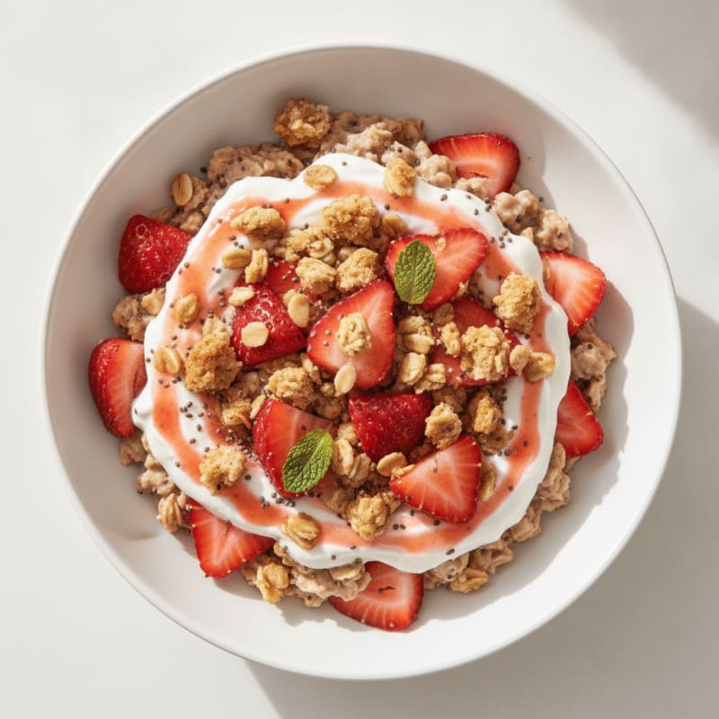 Strawberry Shortcake Overnight Oats