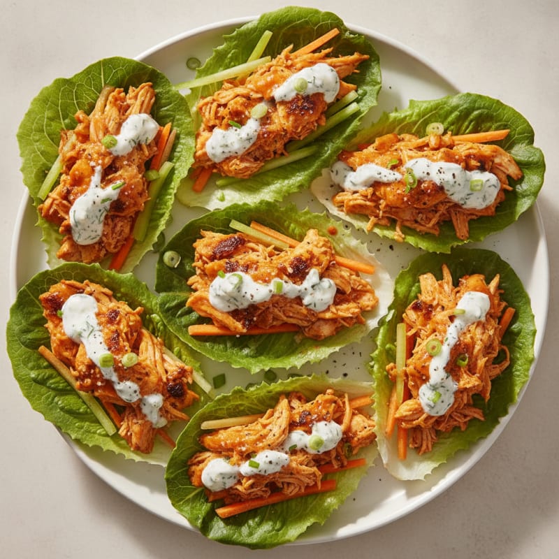 Buffalo Chicken Lettuce Wraps