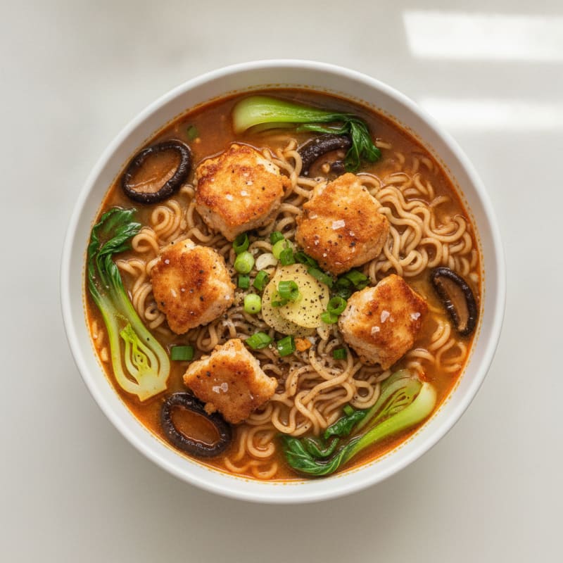 Sriracha Chicken Ramen Soup
