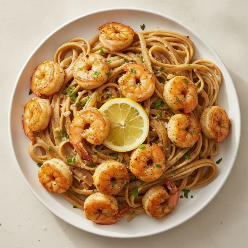 Garlic Butter Shrimp Scampi with Linguine