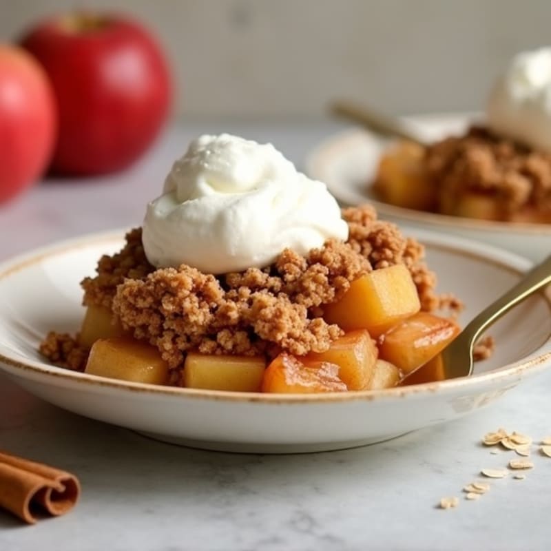 Cinnamon-Spiced Apple Oat Crumble