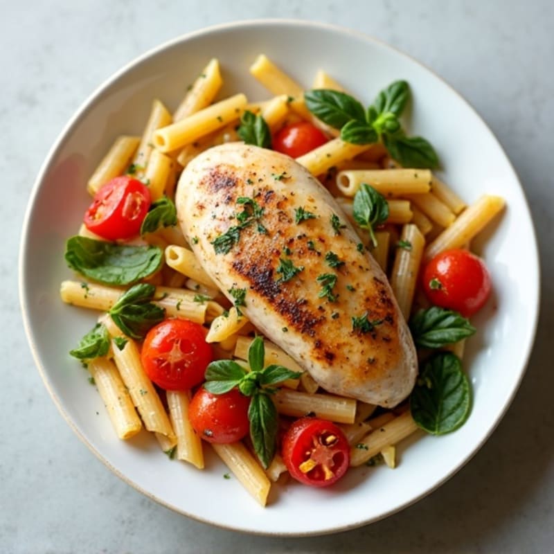 Herb-Roasted Chicken and Vegetable Pasta