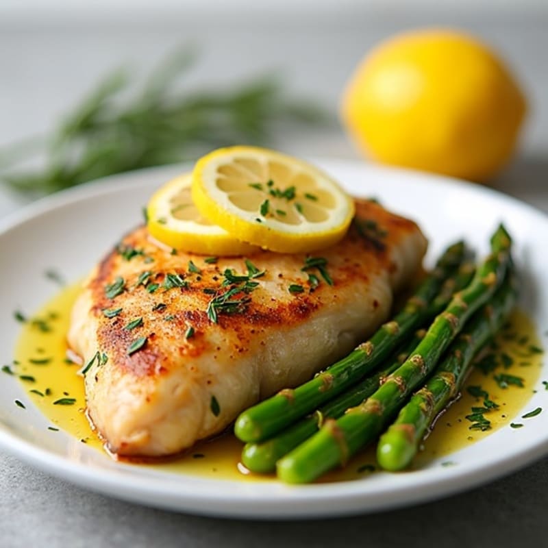 Lemon-Herb Roasted Chicken with Crispy Asparagus