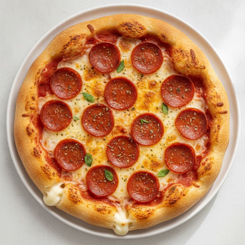 Cheesy Stuffed Crust Pepperoni Pizza