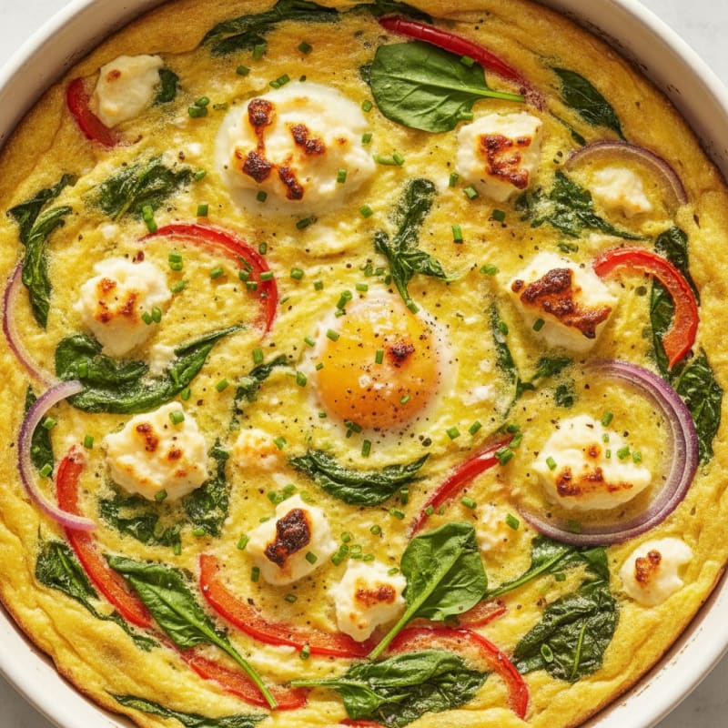 Garden Vegetable Frittata with Feta