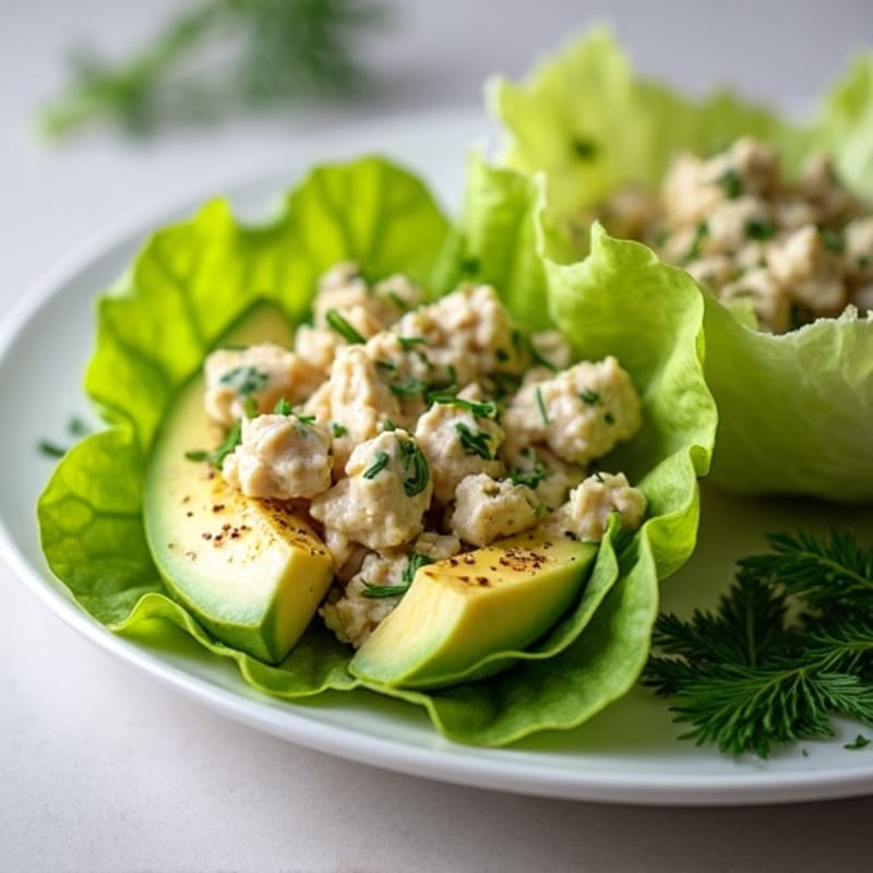 Lemon-Herb Tuna Salad Lettuce Wraps