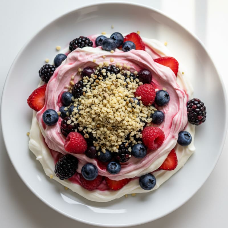 Greek Yogurt Protein Parfait with Mixed Berries