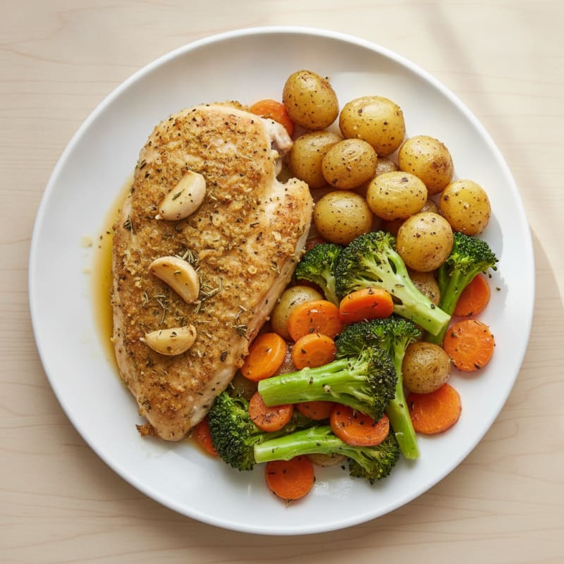 Garlic Herb Roasted Chicken with Vegetables