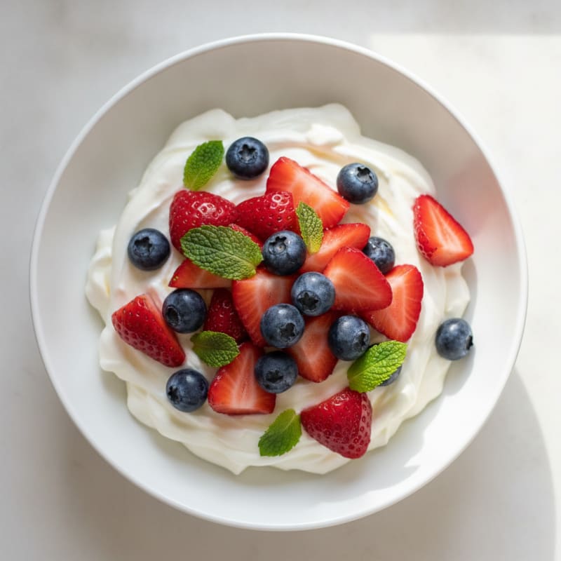 Silky Protein Yogurt with Fresh Berries