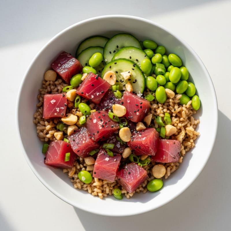 Ahi Tuna Poke Bowl with Macadamia Nuts