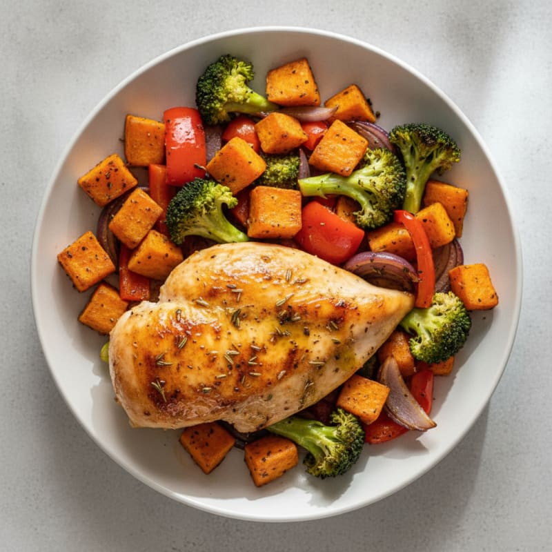 Herb-Roasted Chicken with Roasted Vegetables