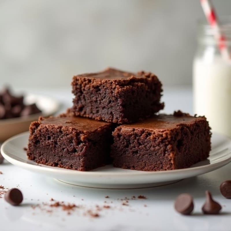 High-Protein Fudgy Dark Chocolate Brownies