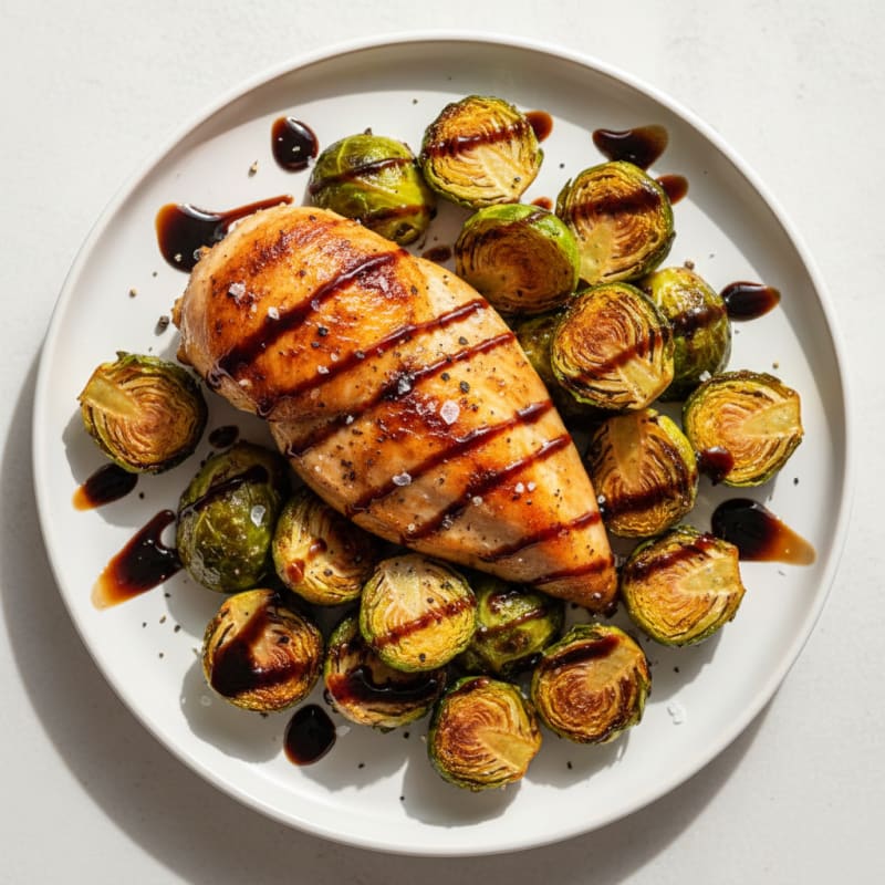 Crispy Roasted Chicken and Brussels Sprouts