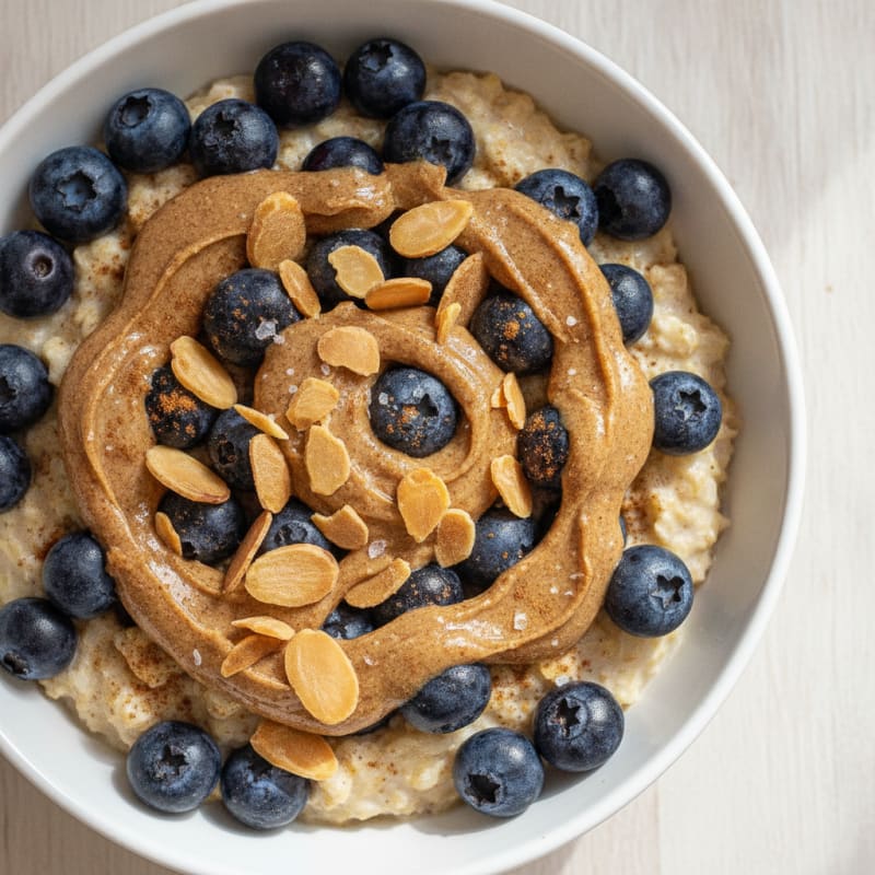 Blueberry Almond Protein Oats