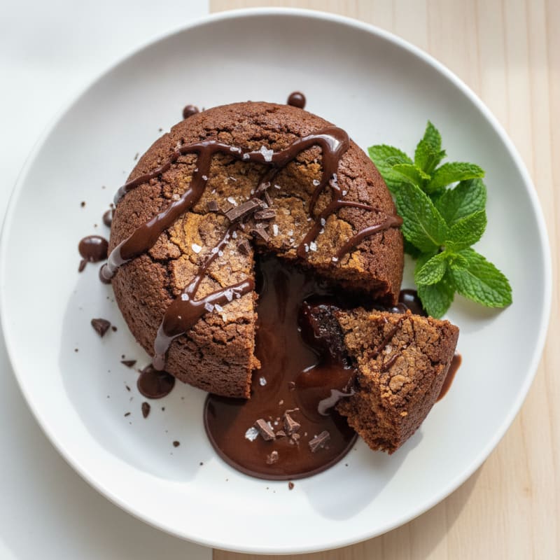 High-Protein Molten Chocolate Lava Cake