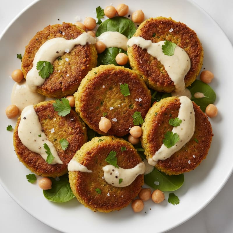Falafel with Tahini Yogurt Sauce
