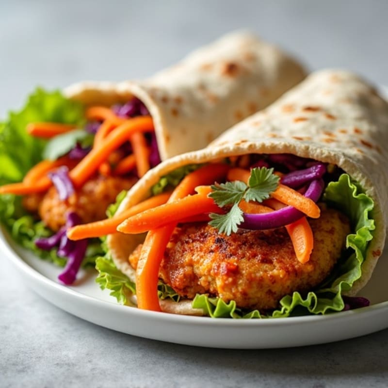 Crispy Buffalo Chicken Wrap with Fresh Slaw