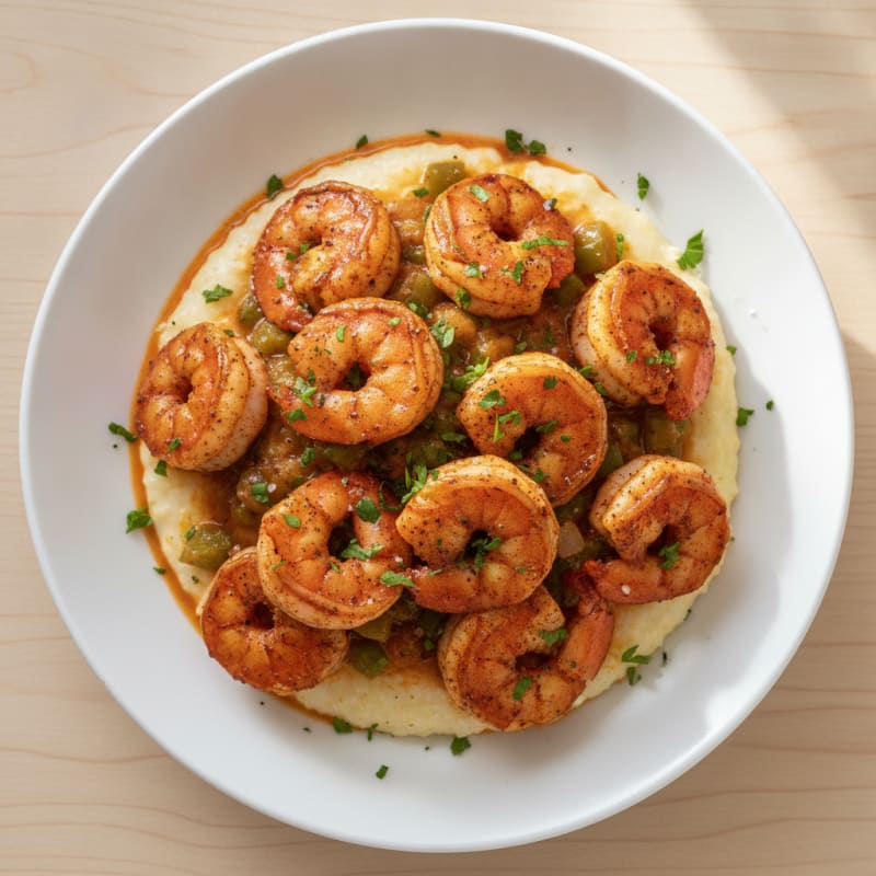 Cajun Shrimp with Creamy Grits