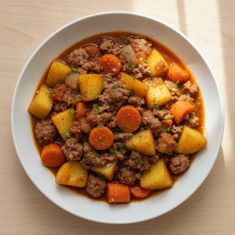 Slow-Cooked Beef and Potato Stew