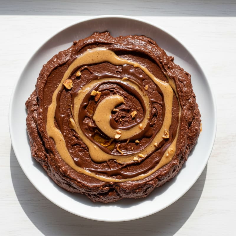 Silky Chocolate Protein Pudding with Almond Butter Swirl