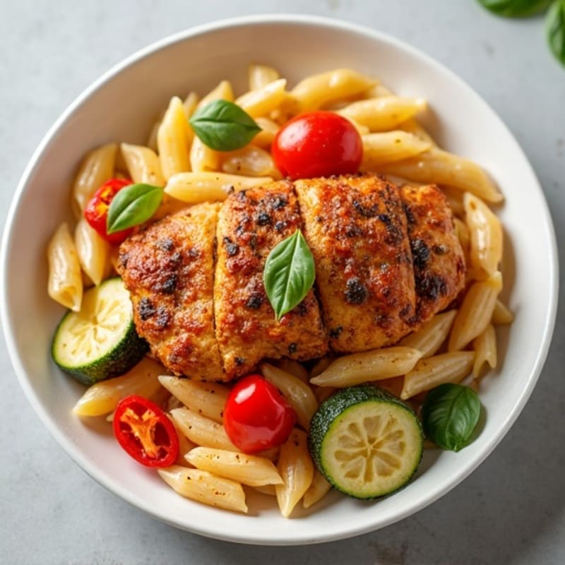 Spicy Cajun Chicken and Veggie Pasta