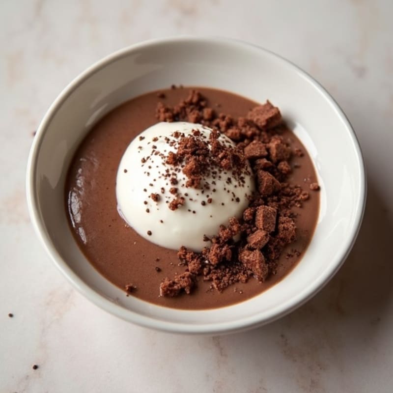 Silky Chocolate Protein Pudding with Chia Seeds