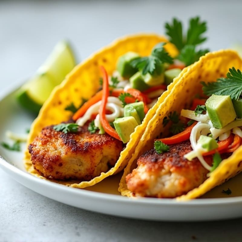 Crispy Sheet Pan Chicken Tacos with Zesty Cabbage Slaw