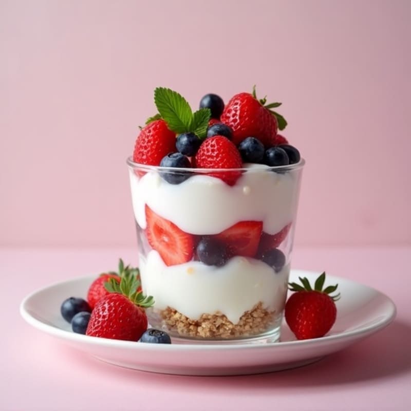Creamy Greek Yogurt Protein Parfait with Mixed Berries