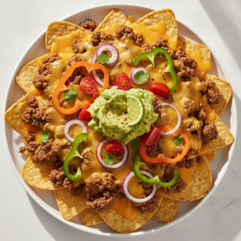 Loaded Beef Nachos Supreme