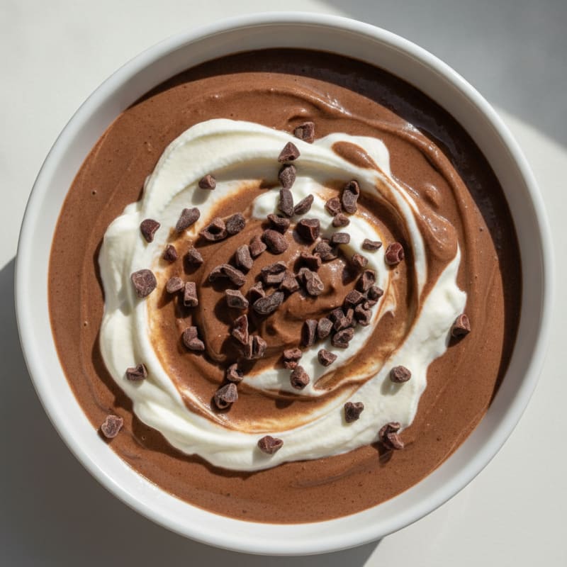Silky Chocolate Protein Pudding with Greek Yogurt
