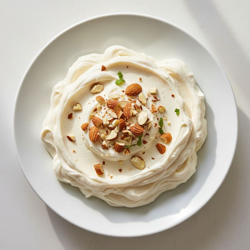 Creamy Greek Yogurt Protein Pudding with Chopped Almonds