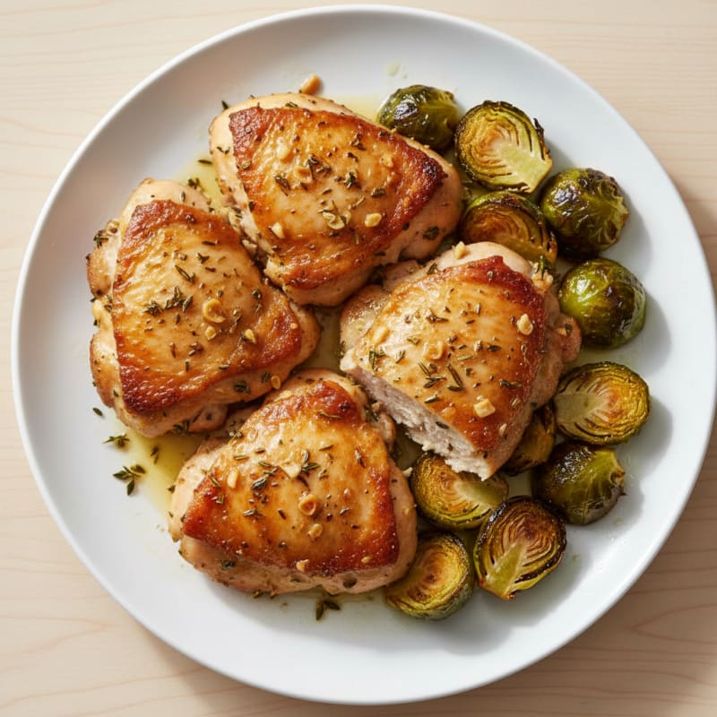 Garlic Herb Roasted Chicken Thighs
