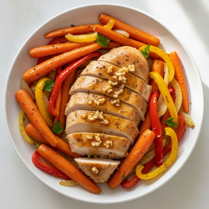 Slow-Cooked Chicken with Roasted Vegetables