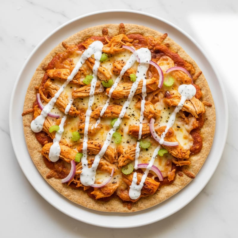 Crispy Buffalo Chicken Pizza with Ranch