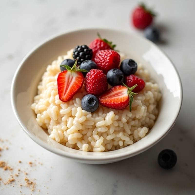 Creamy High-Protein Vanilla Rice Pudding Bowl