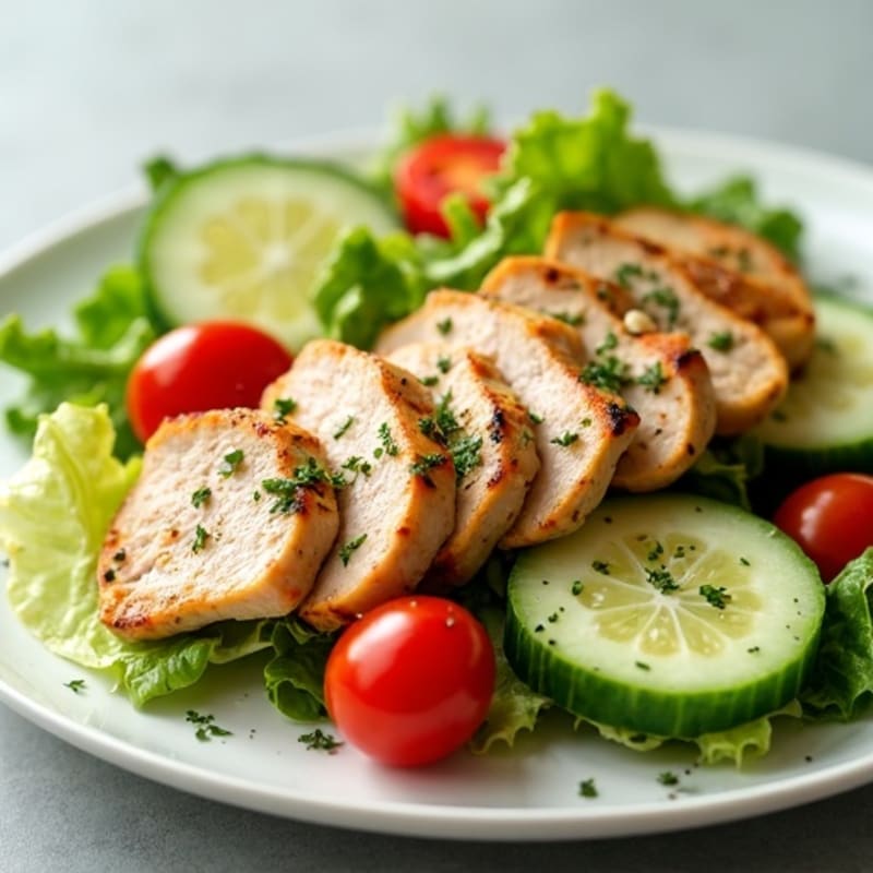 Grilled Turkey Breast Salad with Cucumber and Lemon Vinaigrette