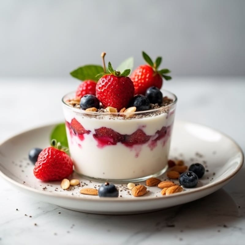 Protein Yogurt Parfait with Mixed Berries