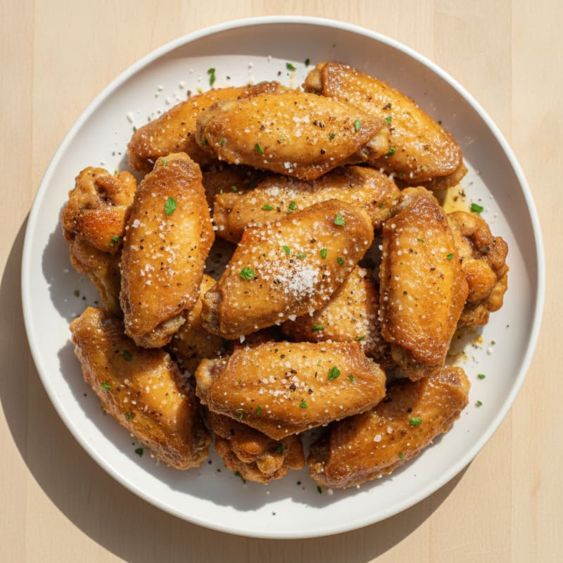 Garlic Parmesan Air Fryer Chicken Wings