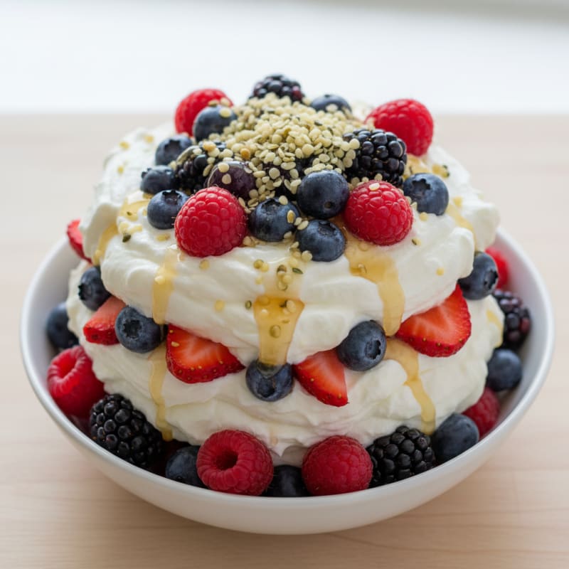 Creamy Greek Yogurt Protein Parfait with Mixed Berries