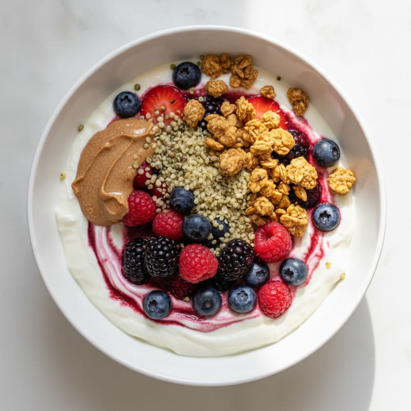 Creamy Greek Yogurt Protein Parfait with Mixed Berries