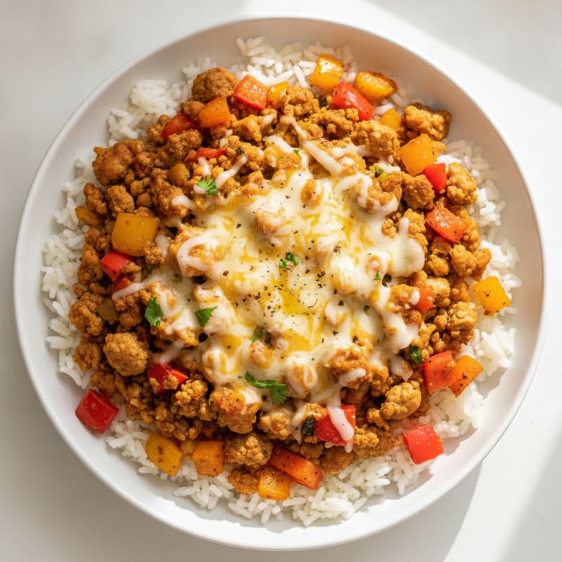 Southwest Turkey and Pepper Rice Bowl